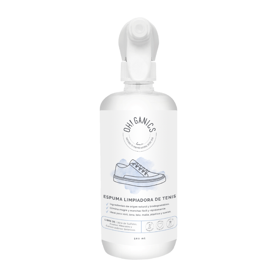 Limpiador de tenis en espuma OH!GANICS 500 ml